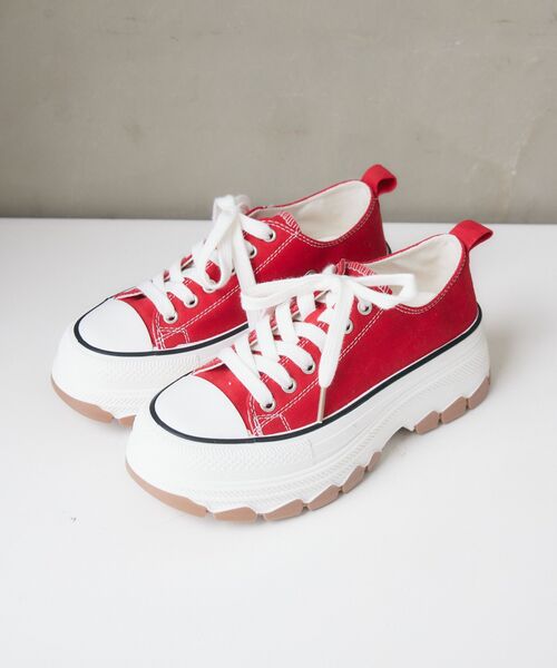 RETRO GIRL(レトロガール)の「厚底スニーカー(スニーカー・レディース・ブラック/オフホワイト/レッド・MEDIUM/LARGE)」の13枚目の写真