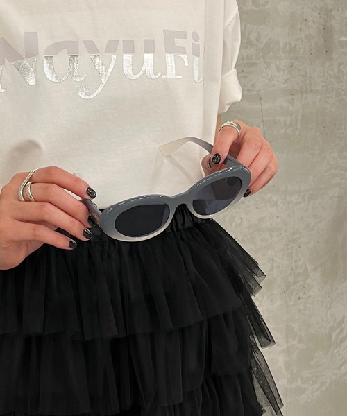 PAPILLONNER（パピヨネ）の「カラーサングラス（サングラス・レディース・オフホワイト/ブルー・FREE）」の12枚目の写真