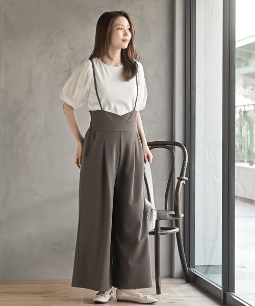 rps（アールピーエス）の「チュールパールハーフスリーブカットプルオーバー（Tシャツ/カットソー・レディース・オフホワイト/ブラック・フリー）」の20枚目の写真