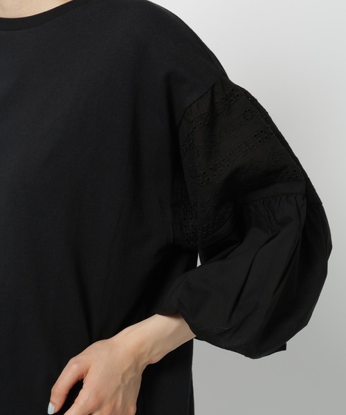 niko and...（ニコアンド）の「袖布帛レースバルーンプルオーバー（Tシャツ/カットソー・レディース・ブラック/イエロー/ピンク/オフホワイト・LARGE/MEDIUM）」の21枚目の写真