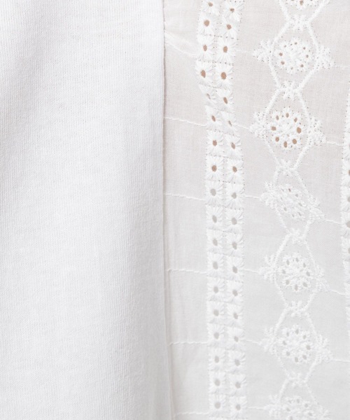 niko and...（ニコアンド）の「袖布帛レースバルーンプルオーバー（Tシャツ/カットソー・レディース・ブラック/イエロー/ピンク/オフホワイト・LARGE/MEDIUM）」の17枚目の写真