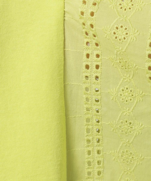 niko and...（ニコアンド）の「袖布帛レースバルーンプルオーバー（Tシャツ/カットソー・レディース・ブラック/イエロー/ピンク/オフホワイト・LARGE/MEDIUM）」の15枚目の写真