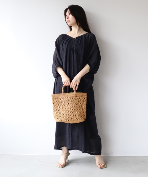 MICA&DEAL（マイカ＆ディール）の「【AFRICANSQUARE】ラフィアかぎ編みバッグ（ハンドバッグ・レディース・ブラウン・FREE）」の12枚目の写真