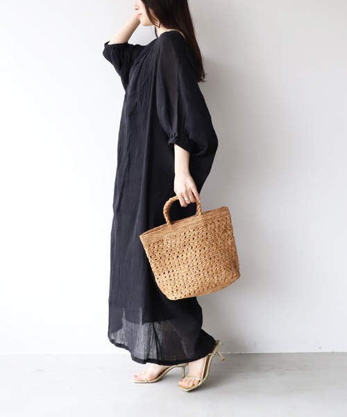 MICA&DEAL（マイカ＆ディール）の「【AFRICANSQUARE】ラフィアかぎ編みバッグ（ハンドバッグ・レディース・ブラウン・FREE）」の11枚目の写真