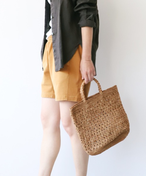 MICA&DEAL（マイカ＆ディール）の「【AFRICANSQUARE】ラフィアかぎ編みバッグ（ハンドバッグ・レディース・ブラウン・FREE）」の8枚目の写真