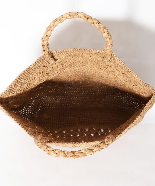 MICA&DEAL（マイカ＆ディール）の「【AFRICANSQUARE】ラフィアかぎ編みバッグ（ハンドバッグ・レディース・ブラウン・FREE）」の3枚目の写真