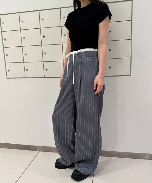 solleim（ソルレム）の「ダブルウエストピンストライプパンツ（その他