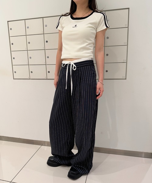 solleim（ソルレム）の「ダブルウエストピンストライプパンツ（その他