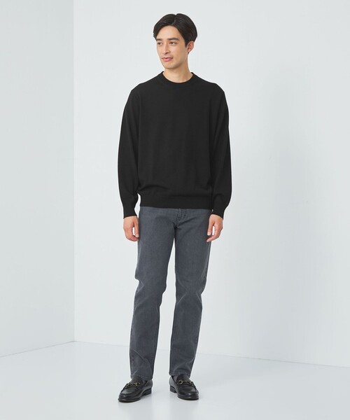 green label relaxing(グリーンレーベルリラクシング)の「スーパーファインメリノウール クルーネック ニット(ニット/セーター・メンズ・オレンジ/ブラック/ライトブルー/グレー・S/M/L/XL)」の8枚目の写真