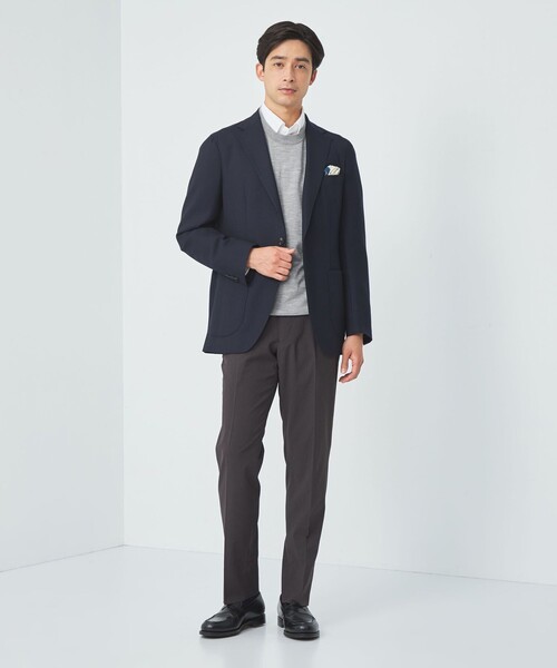 green label relaxing(グリーンレーベルリラクシング)の「スーパーファインメリノウール クルーネック ニット(ニット/セーター・メンズ・オレンジ/ブラック/ライトブルー/グレー・S/M/L/XL)」の13枚目の写真