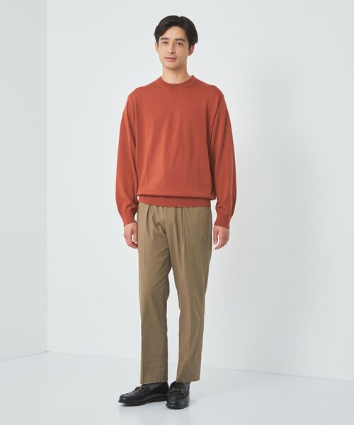 green label relaxing(グリーンレーベルリラクシング)の「スーパーファインメリノウール クルーネック ニット(ニット/セーター・メンズ・オレンジ/ブラック/ライトブルー/グレー・S/M/L/XL)」の14枚目の写真