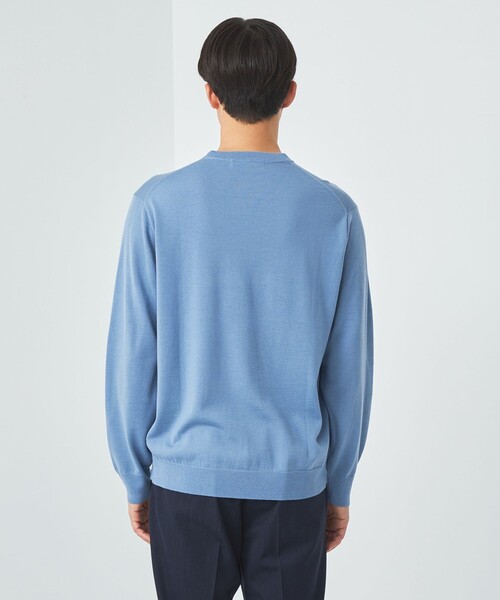 green label relaxing(グリーンレーベルリラクシング)の「スーパーファインメリノウール クルーネック ニット(ニット/セーター・メンズ・オレンジ/ブラック/ライトブルー/グレー・S/M/L/XL)」の19枚目の写真