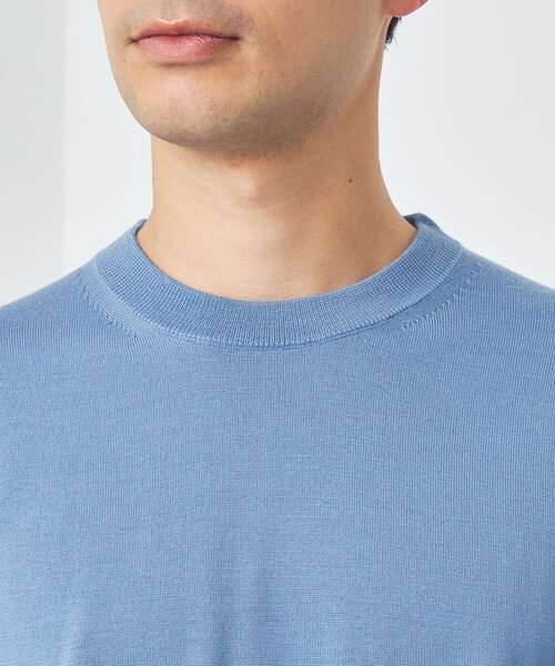 green label relaxing(グリーンレーベルリラクシング)の「スーパーファインメリノウール クルーネック ニット(ニット/セーター・メンズ・オレンジ/ブラック/ライトブルー/グレー・S/M/L/XL)」の20枚目の写真