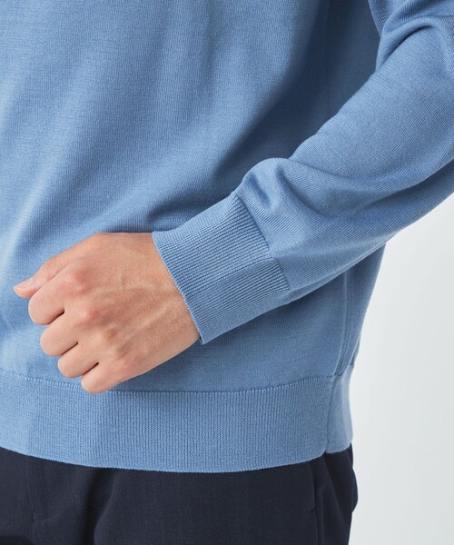 green label relaxing(グリーンレーベルリラクシング)の「スーパーファインメリノウール クルーネック ニット(ニット/セーター・メンズ・オレンジ/ブラック/ライトブルー/グレー・S/M/L/XL)」の21枚目の写真