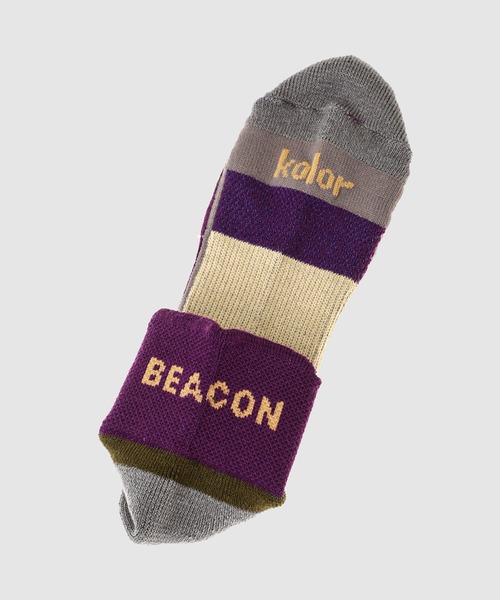 kolor BEACON(カラービーコン)の「24WBM-A06536(ソックス/靴下・メンズ・グレー/パープル・FREE)」の4枚目の写真