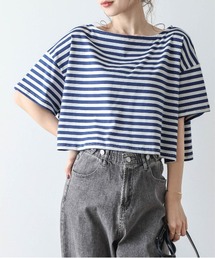 La-gemme | クロップドボーダーTシャツ(Tシャツ/カットソー)