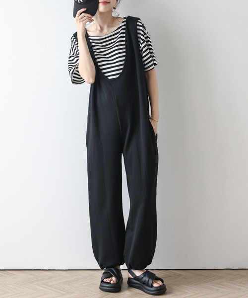 La-gemme（ラジェム）の「クロップドボーダーTシャツ（Tシャツ/カットソー・レディース・グレー/グリーン/レッド/ブルー/ブラック・フリー）」の9枚目の写真