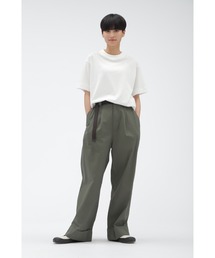 新品タグ MHL. ワイドパンツ SOFT DENSE COTTON 黒 M 2 エムエイチエル MHL. WASHED CHINO COTTON （BLACK
