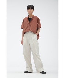 新品タグ MHL. ワイドパンツ SOFT DENSE COTTON 黒 M 2 MHL.（エムエイチエル）の「JAPANESE DENSE COTTON（その他