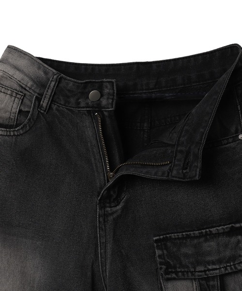 Figments（フィグメンツ）の「デストロイパンクバギーデニムパンツ（デニムパンツ・レディース・ブルー/ブラック・SMALL/MEDIUM/LARGE）」の5枚目の写真