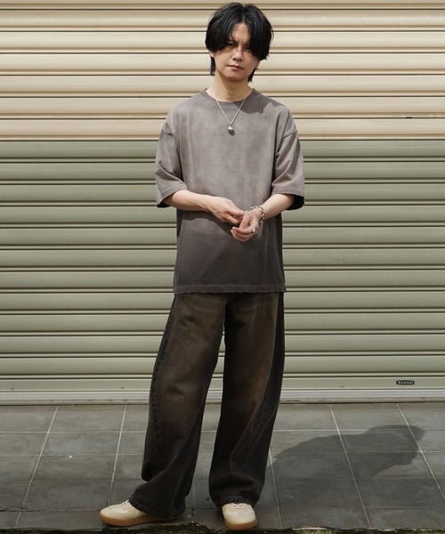 Tシャツ・カットソー IONSEOUL Spray Gradation Waffle T Shirt (2color) 4JH092 セール】VINTAGE FADED GRADATION TEE(Tシャツ/カットソー