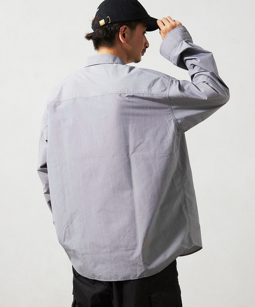 JOURNAL STANDARD relume（ジャーナルスタンダード　レリューム）の「”UNIFORM” ブロードユーティリティシャツ（シャツ/ブラウス・メンズ・ブルー/ブラック/ネイビー・MEDIUM/LARGE）」の4枚目の写真