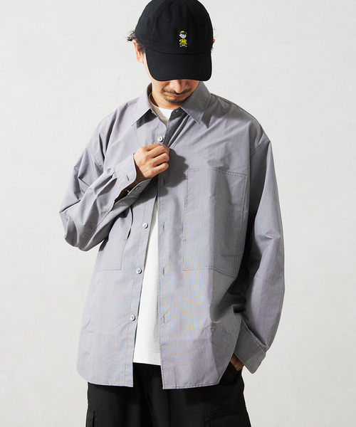 JOURNAL STANDARD relume（ジャーナルスタンダード　レリューム）の「”UNIFORM” ブロードユーティリティシャツ（シャツ/ブラウス・メンズ・ブルー/ブラック/ネイビー・MEDIUM/LARGE）」の5枚目の写真