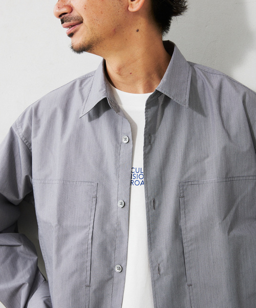 JOURNAL STANDARD relume（ジャーナルスタンダード　レリューム）の「”UNIFORM” ブロードユーティリティシャツ（シャツ/ブラウス・メンズ・ブルー/ブラック/ネイビー・MEDIUM/LARGE）」の7枚目の写真