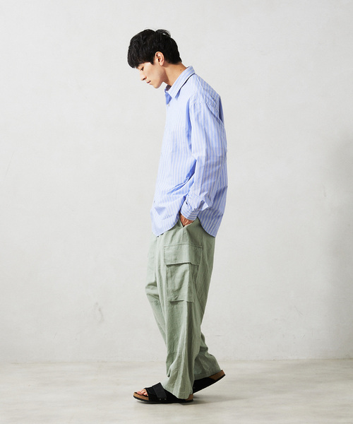 JOURNAL STANDARD relume（ジャーナルスタンダード　レリューム）の「”UNIFORM” ブロードユーティリティシャツ（シャツ/ブラウス・メンズ・ブルー/ブラック/ネイビー・MEDIUM/LARGE）」の20枚目の写真