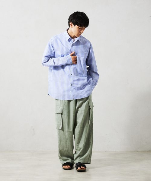 JOURNAL STANDARD relume（ジャーナルスタンダード　レリューム）の「”UNIFORM” ブロードユーティリティシャツ（シャツ/ブラウス・メンズ・ブルー/ブラック/ネイビー・MEDIUM/LARGE）」の22枚目の写真