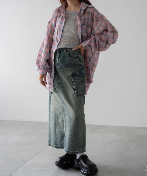 dispark（ディスパーク）の「DISPARK/ハーモンチェックオーバーシャツ（シャツ/ブラウス・レディース・ホワイト/ピンク・FREE）」の17枚目の写真