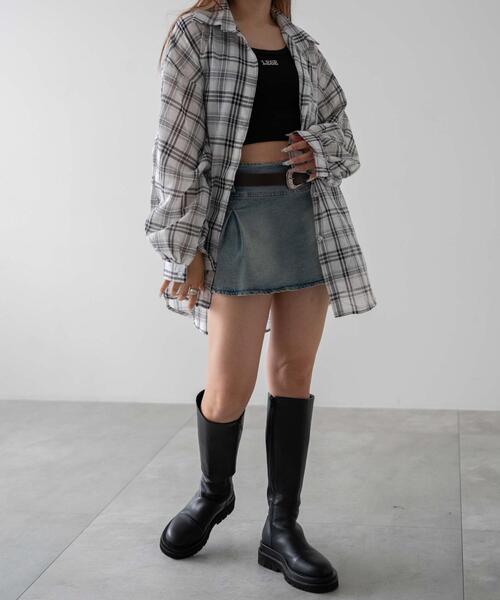 dispark（ディスパーク）の「DISPARK/ハーモンチェックオーバーシャツ（シャツ/ブラウス・レディース・ホワイト/ピンク・FREE）」の21枚目の写真