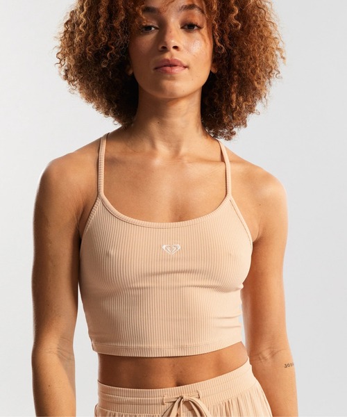 ROXY(ロキシー)の「RISE & VIBE RIB TANK/ロキシー速乾フィットネスタンクトップ(キャミソール・レディース・ベージュ・X-SMALL/SMALL/MEDIUM)」の3枚目の写真