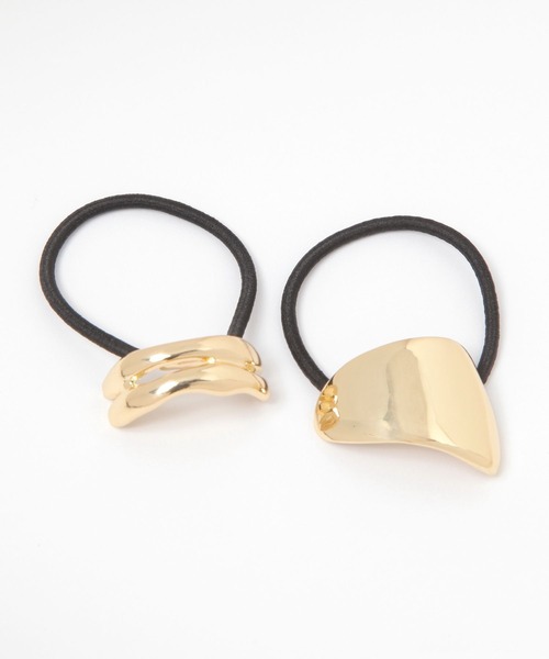 GLOBAL WORK（グローバルワーク）の「メタルヘアゴム2点セット/138714（ヘアゴム・レディース・シルバー系1/ゴールド系2/シルバー系2/ゴールド系1・ONE SIZE）」の3枚目の写真