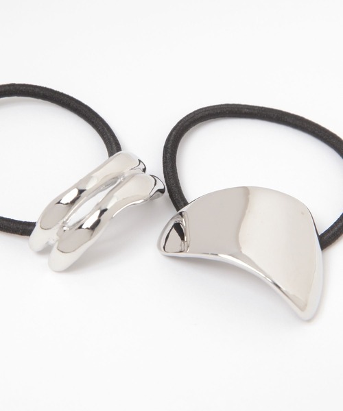 GLOBAL WORK（グローバルワーク）の「メタルヘアゴム2点セット/138714（ヘアゴム・レディース・シルバー系1/ゴールド系2/シルバー系2/ゴールド系1・ONE SIZE）」の6枚目の写真