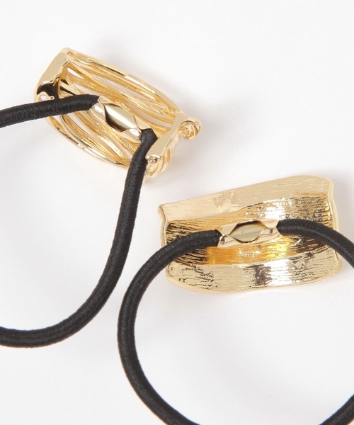 GLOBAL WORK（グローバルワーク）の「メタルヘアゴム2点セット/138714（ヘアゴム・レディース・シルバー系1/ゴールド系2/シルバー系2/ゴールド系1・ONE SIZE）」の9枚目の写真