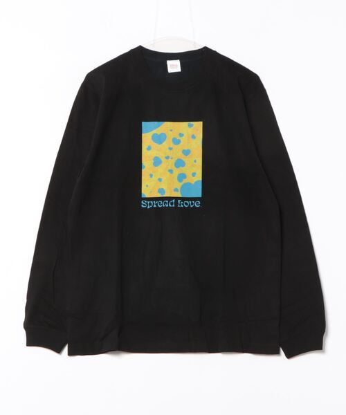 sunny branch(サニーブランチ)の「★Spread Love★オリジナルプリント L/S T(Tシャツ/カットソー・レディース・ブラック/ホワイト・LARGE/MEDIUM)」の1枚目の写真
