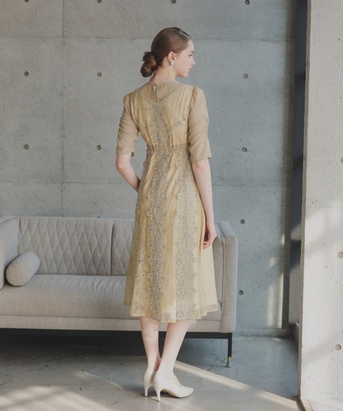 【最終値下げ】新品andresdリーフレースドレス 楽天市場】【公式】 ANDRESD アンドレスド 【 leaf lace dress