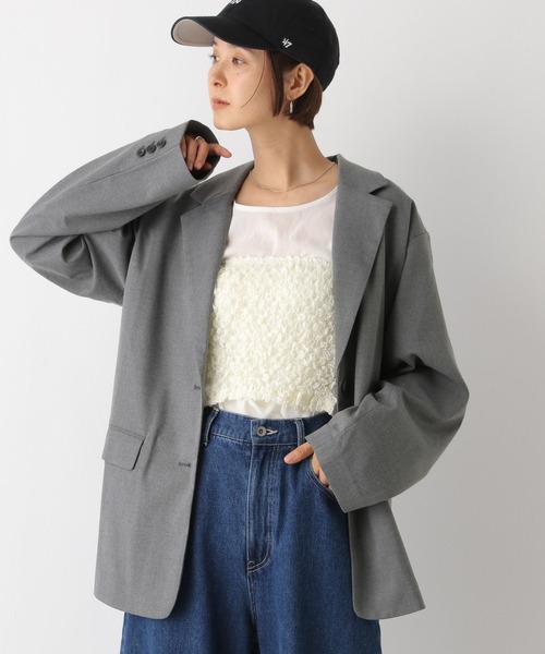 LEPSIM（レプシィム）の「シングルテーラードジャケット　130063（テーラードジャケット・レディース・ブラック/チャコールグレー・FREE）」の16枚目の写真