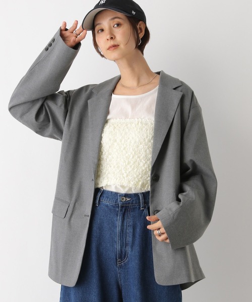 LEPSIM（レプシィム）の「シングルテーラードジャケット　130063（テーラードジャケット・レディース・ブラック/チャコールグレー・FREE）」の17枚目の写真