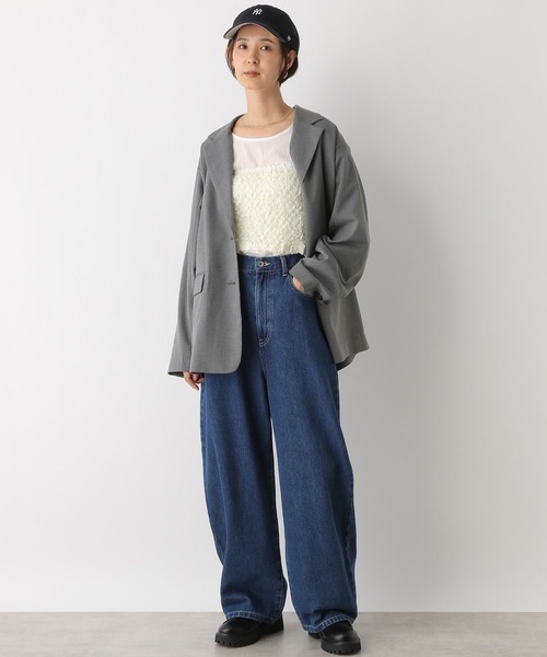 LEPSIM（レプシィム）の「シングルテーラードジャケット　130063（テーラードジャケット・レディース・ブラック/チャコールグレー・FREE）」の19枚目の写真