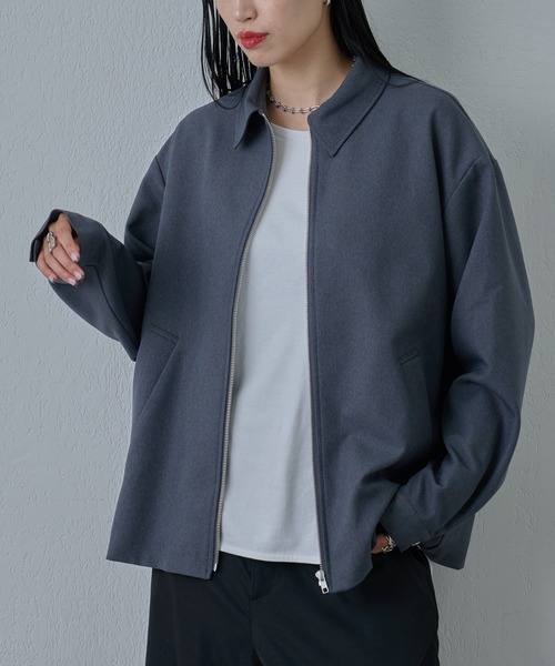 COLONY 2139(コロニートゥーワンスリーナイン)の「ウールライクジップブルゾン(ブルゾン・メンズ・ブラック/カーキ/グレー・MEDIUM/LARGE)」の3枚目の写真