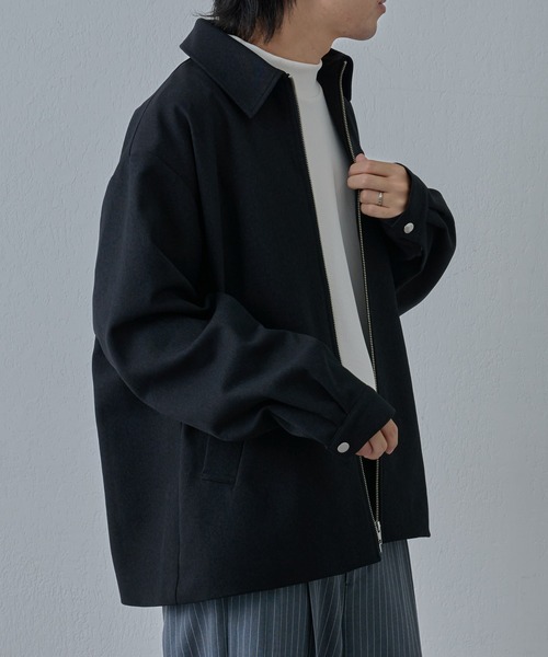 COLONY 2139(コロニートゥーワンスリーナイン)の「ウールライクジップブルゾン(ブルゾン・メンズ・ブラック/カーキ/グレー・MEDIUM/LARGE)」の7枚目の写真