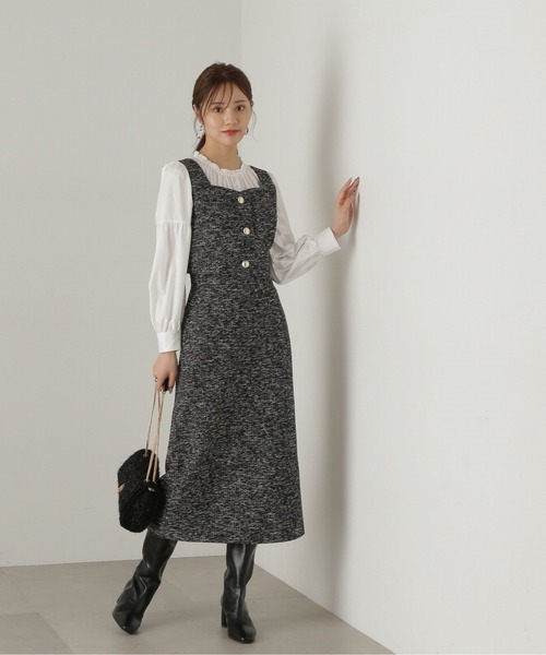 PROPORTION BODY DRESSING（プロポーションボディドレッシング）の「ベーシックツイードタイトスカート / 1214220911（スカート・レディース・ブラック/グレー・X-SMALL/MEDIUM/SMALL）」の3枚目の写真