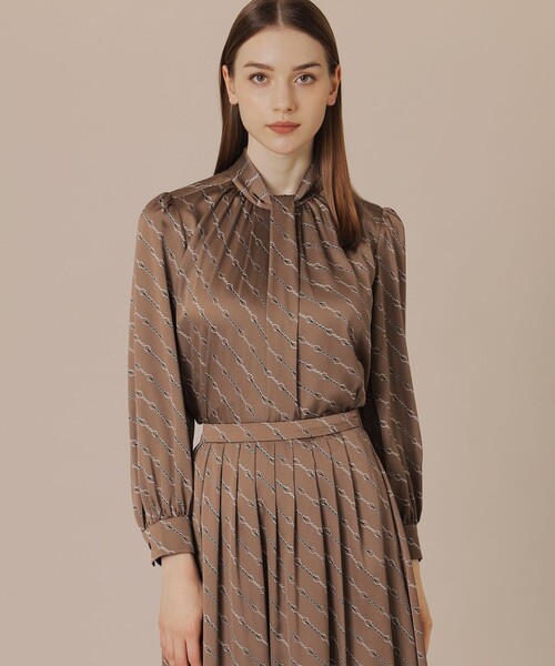 【セール】【エクラ掲載】ビットプリントブラウス（シャツ/ブラウス）｜MACKINTOSH LONDON（マッキントッシュ ロンドン）