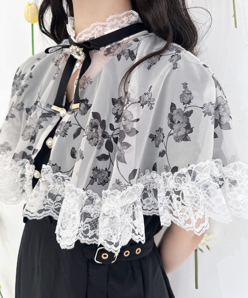 ROJITA（ロジータ）の「花柄ケープロングワンピース（ワンピース 