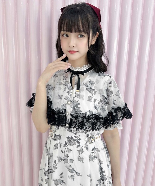 ROJITA（ロジータ）の「花柄ケープロングワンピース（ワンピース