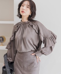ラッフルスタンドブラウス149603