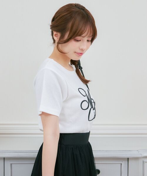 ems excite(エムズエキサイト)の「ハートロゴ刺繍TEE(Tシャツ/カットソー・レディース・ブラック/レッド/オフホワイト・FREE)」の9枚目の写真