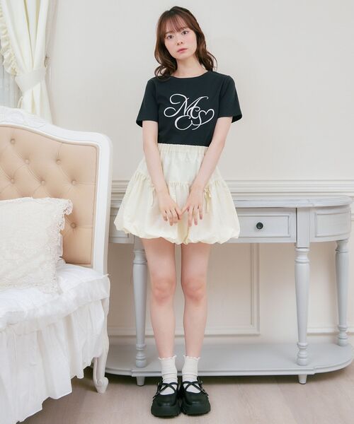 ems excite(エムズエキサイト)の「ハートロゴ刺繍TEE(Tシャツ/カットソー・レディース・ブラック/レッド/オフホワイト・FREE)」の12枚目の写真
